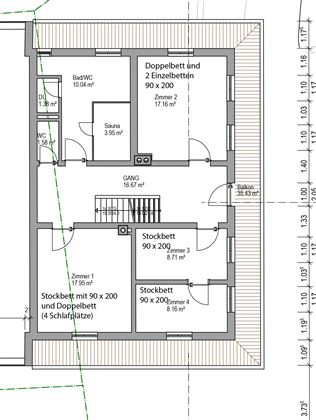 Plan Getznerhof Obergeschoss