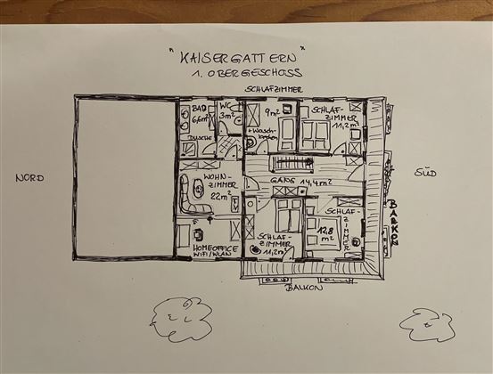 Plan Obergeschoß