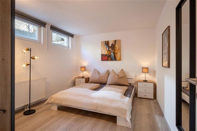Gemütliches Schlafzimmer für einen erholsamen Schlaf im Urlaub.