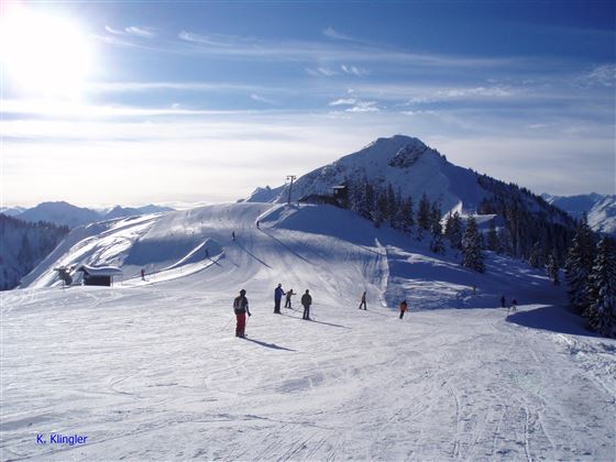 Skifahrer am Talkaser