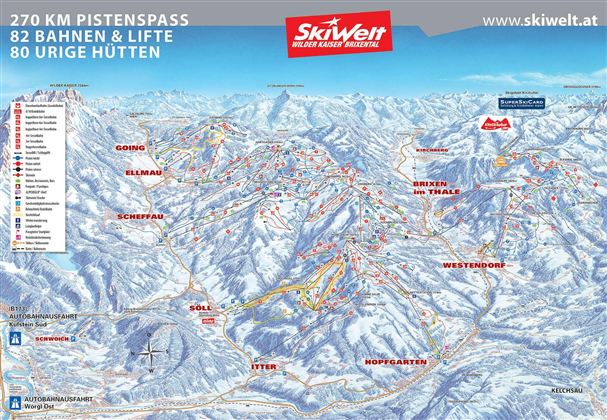 Skiwelt karte