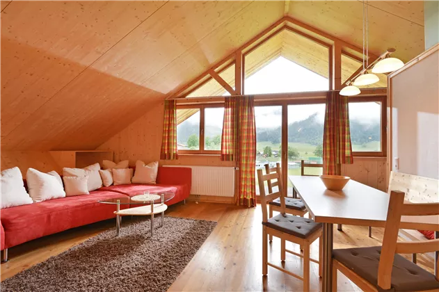 Söll_Franzlhof_Ferienhaus Wohnzimmer_Wilder Kaiser