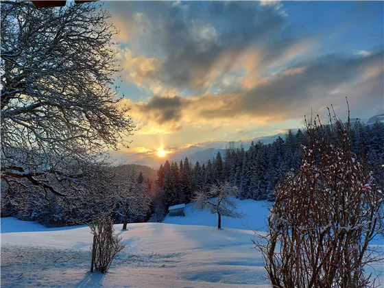 Sonnenaufgang vom Obholzhof