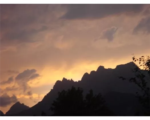 Sonnenuntergang am  Wilden Kaisergebirge