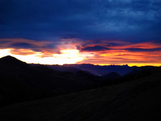 Sonnenuntergang mit der Hohen Salve