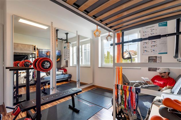 Fitness Room with Tools for Training