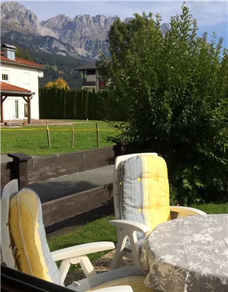 Terrasse mit Blick zum Wilder Kaiser