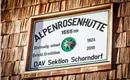 Alpenrosenhütte Schild