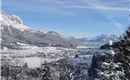 View of the village in winter