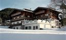 An Alpine chalet in the snow, surrounded by mountains. The wooden architecture and winter magic give the scene a cozy atmosphere.