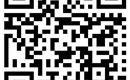 A black-and-white QR code. It can be scanned with a smartphone to receive information.