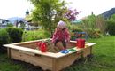 Sandkiste im Garten