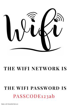Wifi Password Poster Template - Erstellt mit Poste