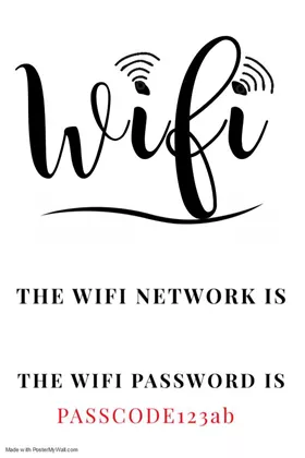 Wifi Password Poster Template - Erstellt mit Poste