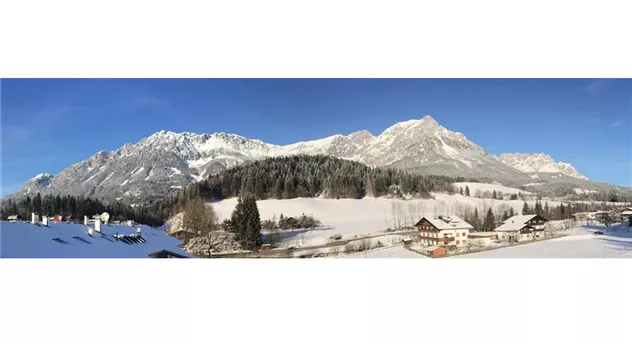 Winterpanorama Blick von der Dachterasse