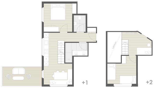 Bergnest zwoa. Grundriss